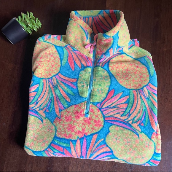 Chubbies Neon Pineapple Fleece Pullover Size Medium Unisex - Picture 7 of 8